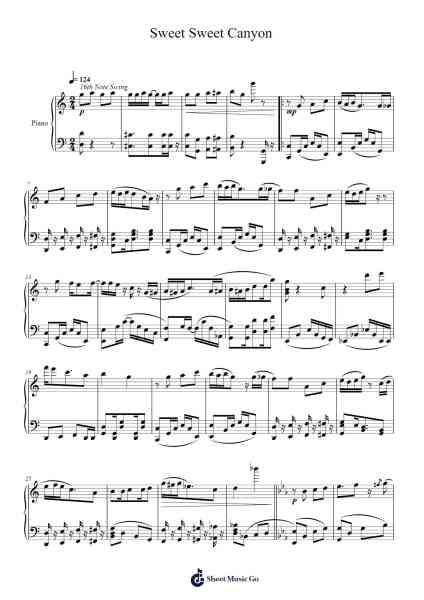 Sweet Sweet Canyon Sheet Music by Shiho Fujii-Arr.O'Conbrooke