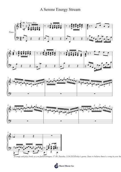 A Serene Energy Stream Sheet Music by Toursbur-Arr.Earlram