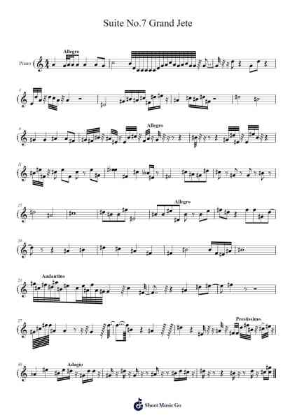 Suite No. 7 "Grand Jete" Sheet Music by Colt Journey Hoffman-Arr.Beckfey Earlnice