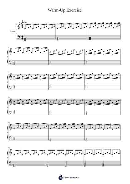 Warm-Up Exercise Sheet Music by ANDRES ILES-Arr.Clytate