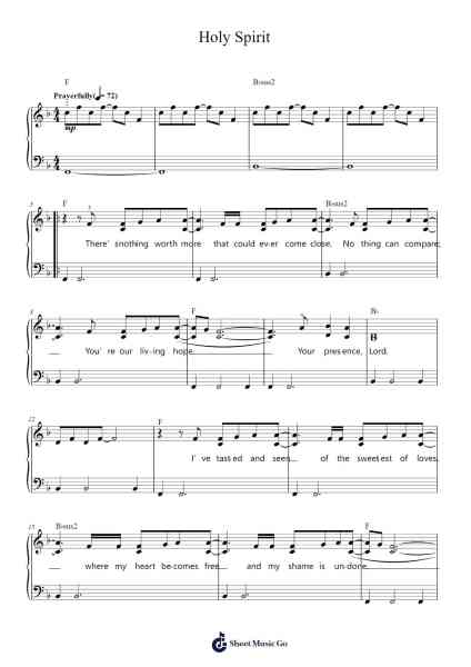 Holy Spirit Sheet Music by Bryan & Katie Torwalt-Arr.Manlass