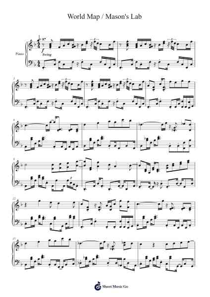 World Map / Mason's Lab Sheet Music by Ichiro Shimakura-Arr.Uppold Bruckey