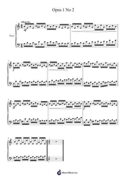 Opus 1 No. 2 樂譜由 Asbins - 編曲 Melra Consmer