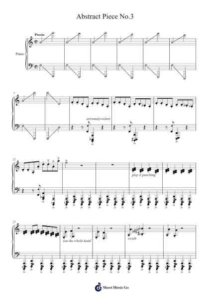 Op. 24 Abstract Piece No. 3 Sheet Music by Davy Marcelino dos Santos-Arr.Montor