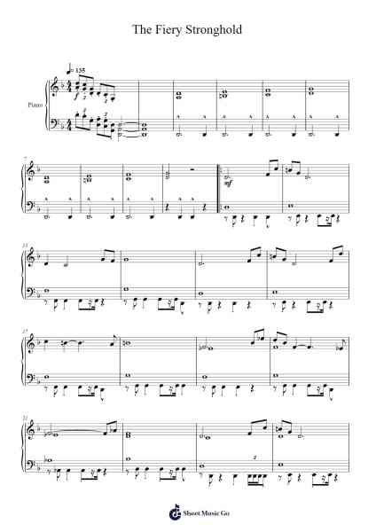 The Fiery Stronghold Sheet Music by Koji Kondo-Arr.Souyet Jamesnolds