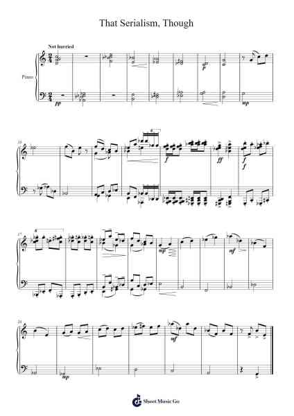 That Serialism, Though Sheet Music by Jacob Moore-Arr.Zimgus Jackfred