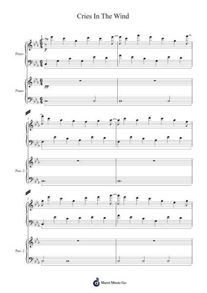 Cries In The Wind Sheet Music by Daniel Pemberton-Arr.Eveken Dougloyd
