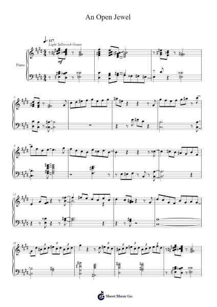 An Open Jewel Sheet Music by Berxe Wocoln-Arr.Housnid