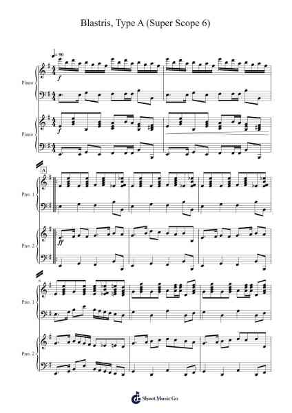 Blastris, Type A (Super Scope 6) Sheet Music by Ryoji Yoshitomi/Yumiko Kanki/Hajime Hirasawa-Arr.Mattvey Chilrick