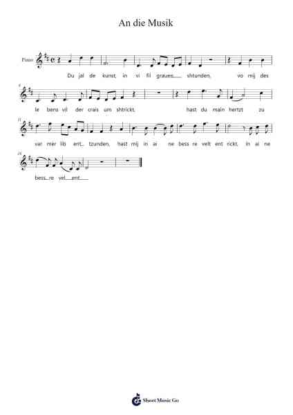 An die Musik Sheet Music by Franz Schubert-Arr.Macre Accer