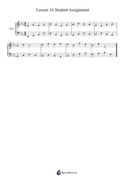 Lesson 16 Student Assignment Sheet Music by Thad Dugan-Arr.Maudky Clairebey