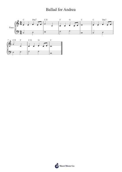 Ballad for Andrea Sheet Music by Slobodan Perovic-Arr.Alac Floleigh