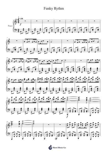 Funky Rythm Sheet Music by Michail Kounatidis-Arr.Snowno