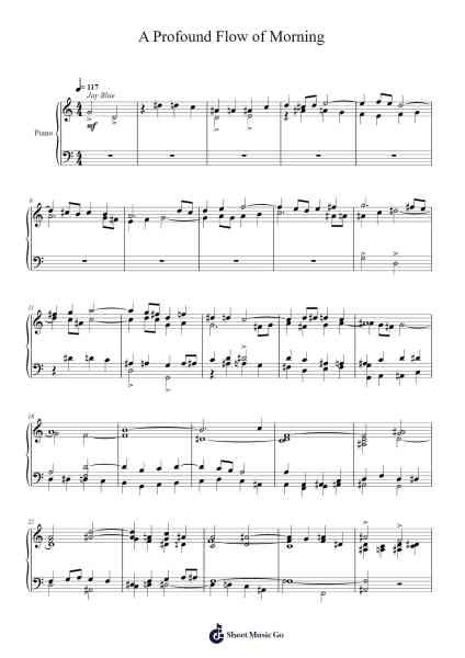 A Profound Flow of Morning Sheet Music by Toursbur-Arr.Alickbush