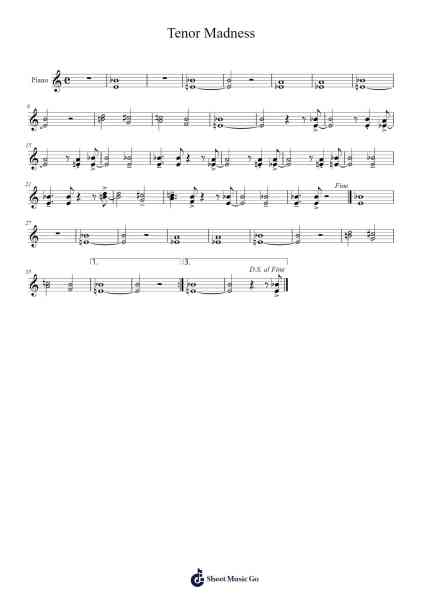 Tenor Madness Sheet Music by -Arr.Attmen Keycie