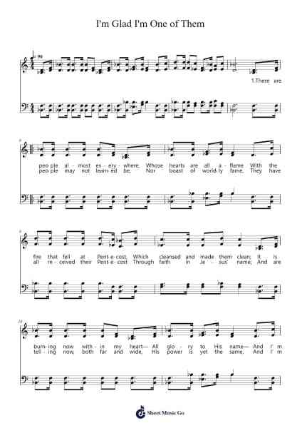 I'm Glad I'm One of Them Sheet Music by Isaiah G. Martin-Arr.Phylpeg Bradning