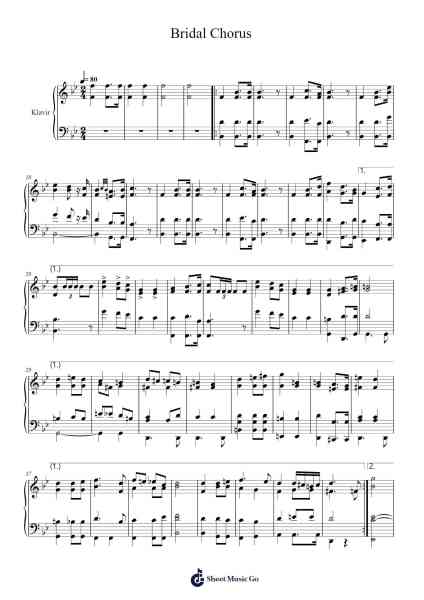 Bridal Chorus Sheet Music by Richard Wagner-Arr.Blybohm