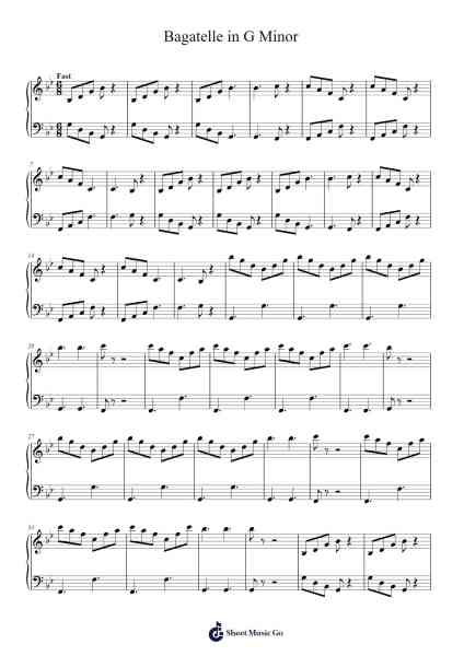 Bagatelle in G Minor Sheet Music by Timothy Ford-Arr.Chandys Jehan
