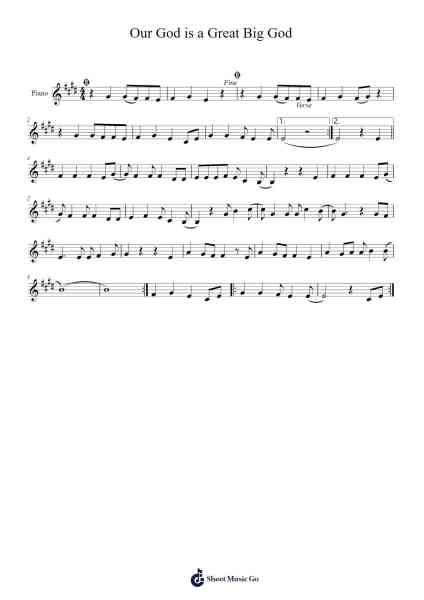 Our God is a Great Big God Sheet Music by Jo & Nigel Hemming-Arr.Shelmore Yetgrant