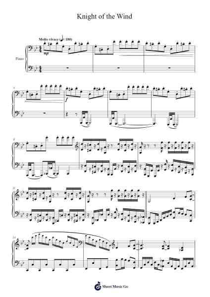 Knight of the Wind Sheet Music by Crush 40-Arr.Mollwalsh Dinions