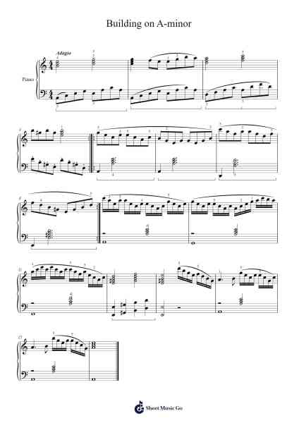 Building on A-minor Sheet Music by Reyley-Arr.Gedodd