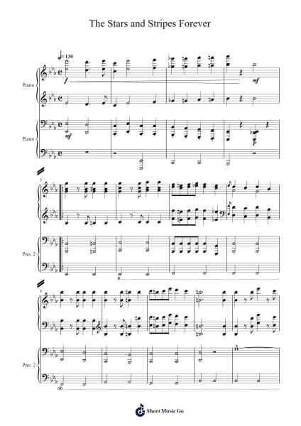 The Stars and Stripes Forever Sheet Music by John Philip Sousa-Arr.Efbooth Borgfe
