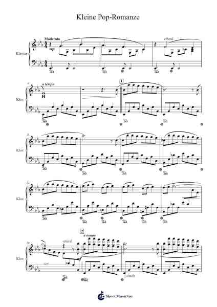 Kleine Pop-Romanze / Short Pop Romance Sheet Music by Manfred Schmitz-Arr.Buckclough Woogold