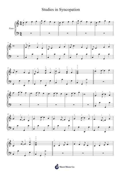 Studies in Syncopation Sheet Music by Sedlon-Arr.Houscar Moulwat