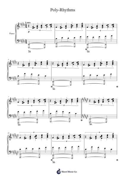 Poly-Rhythms: 5/6 Sheet Music by Thebadsonicgame-Arr.Maypaul