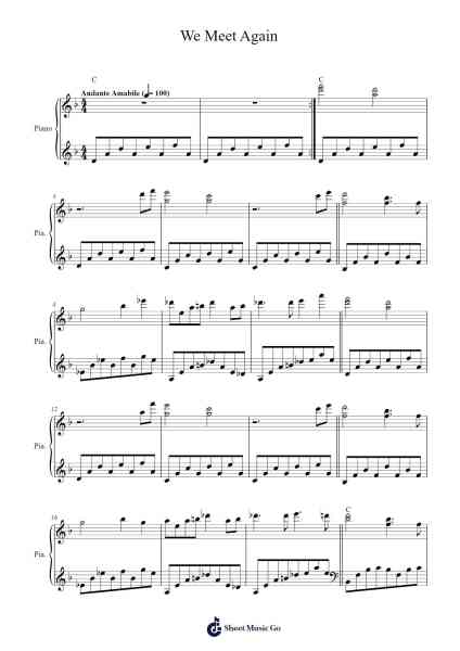 We Meet Again Sheet Music by 2002 Band-Arr.Odefred