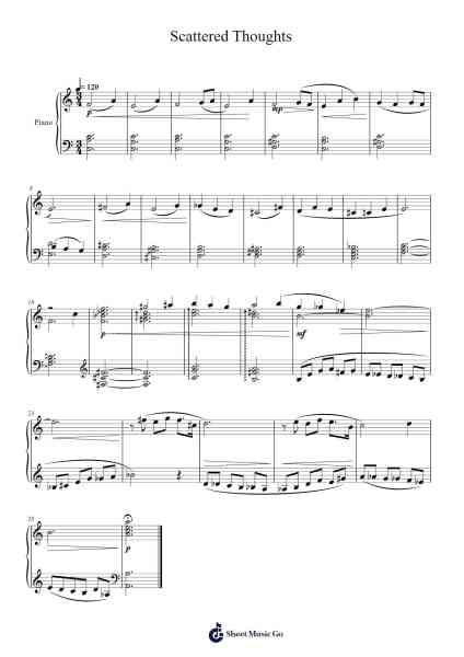 Scattered Thoughts Sheet Music by Lilmie-Arr.Cyncer Raeh