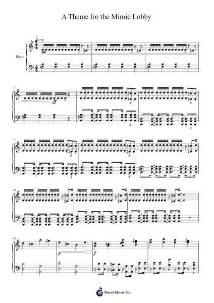A Theme for the Mimic Lobby Sheet Music by Blyken-Arr.Aslan Wordford