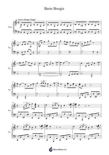 Basie Boogie Sheet Music by Count Basie-Arr.Joycelup