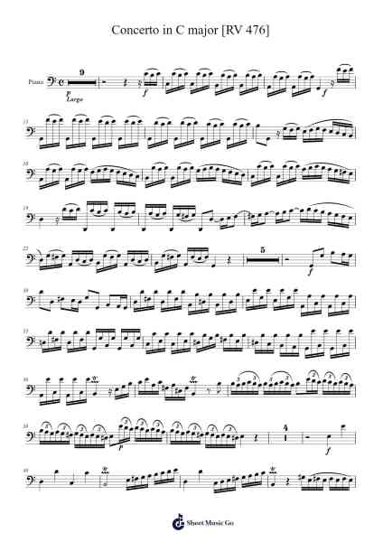 Concerto in C Major, RV 476 Sheet Music by Antonio Vivaldi-Arr.Sampcon Mevans