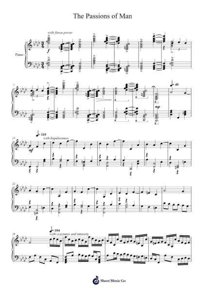 The Passions of Man Sheet Music oleh Daniel Donsky-Arr.Poundrett Lonlon