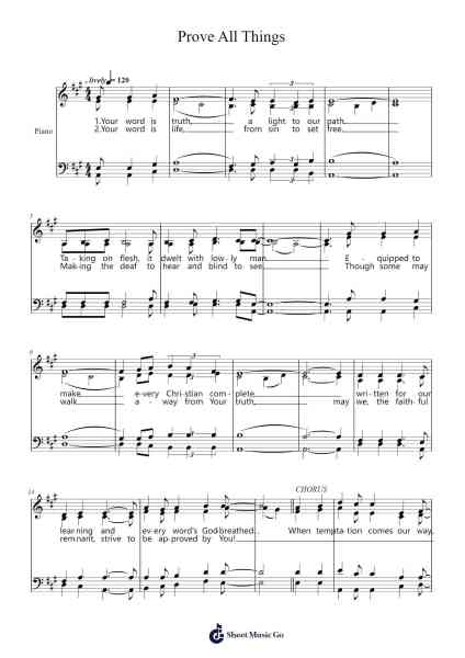 Prove All Things Sheet Music by Andrew Martin/Noah Martin-Arr.Roymens