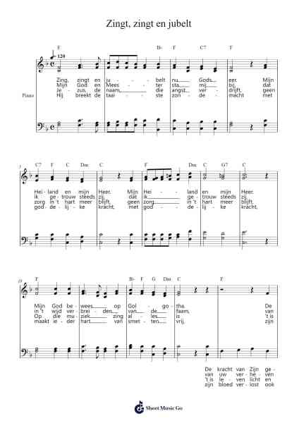 Zingt, zingt en jubelt Sheet Music by -Arr.Consdia Debruth