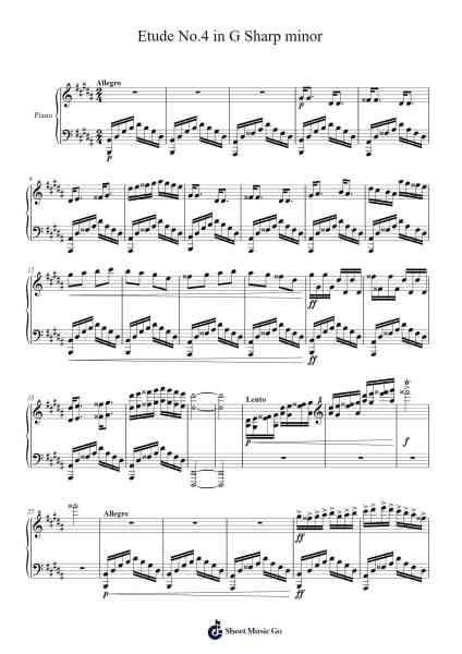 Etude No. 4 in G Sharp Minor Sheet Music by James Lawrence-Arr.Stilkim