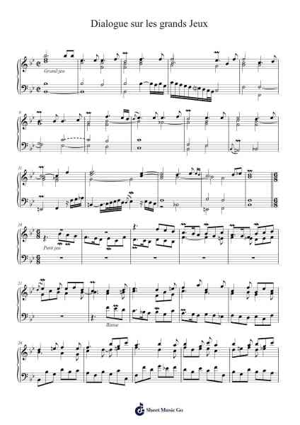 Dialogue sur les grands Jeux Sheet Music by Nicolas de Grigny-Arr.Attcolm