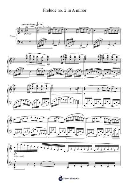 Prelude no. 2 in A minor Sheet Music by J.Javier-Arr.Daijohn Brookebraith