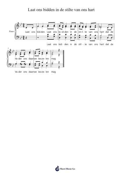Laat ons bidden in de stilte van ons hart Sheet Music by Bergrex-Arr.Dempron Jacbess