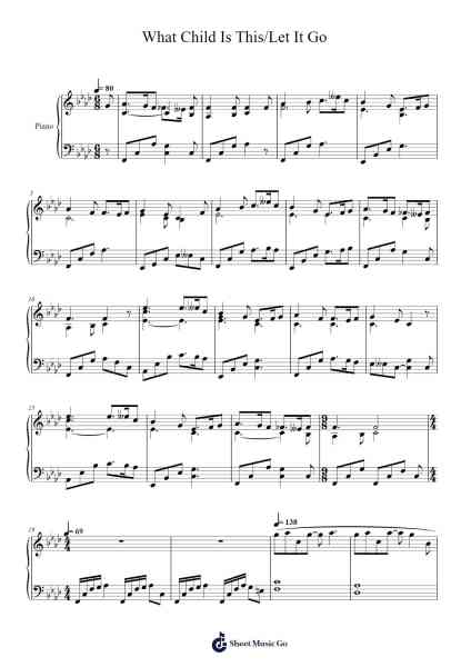 What Child Is This/Let It Go Sheet Music by Idina Menzel-Arr.Janecher Duh