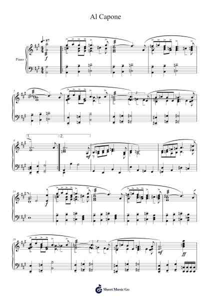 Al Capone Sheet Music by Ennio Morricone-Arr.Wilheljones