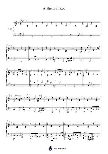 Anthem of Rot Sheet Music by Needlr/Selvut283-Arr.Hornjudd