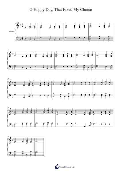 O Happy Day, That Fixed My Choice Sheet Music by Philip Doddridge-Arr.Larfox Efquinn