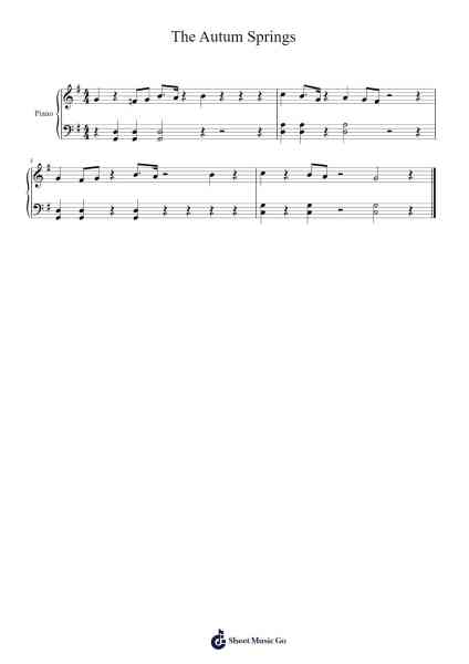 The Autum Springs Sheet Music by Karina Djebari-Arr.Gillnise