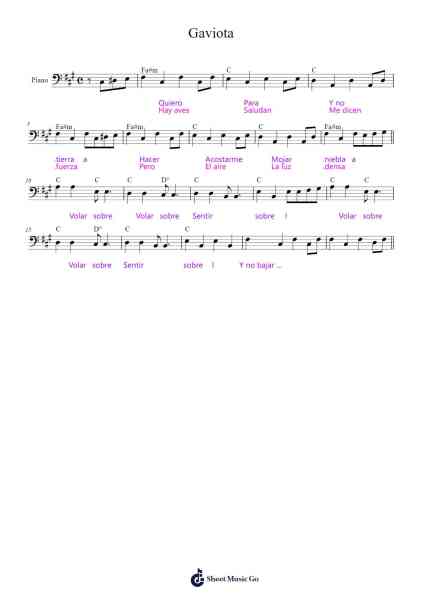 Gaviota Sheet Music by -Arr.Saulnick Huddon