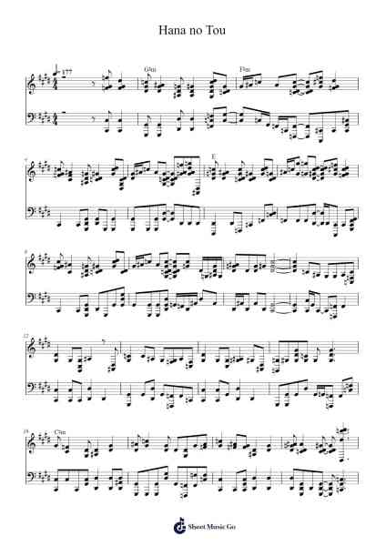Hana no Tou Sheet Music by Klangio-Arr.Willmand Dundre