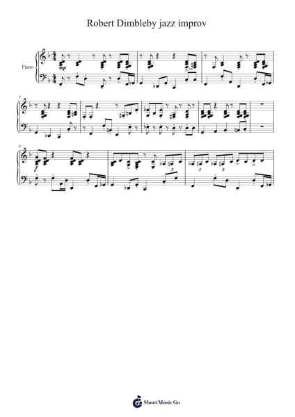 Robert Dimbleby jazz improv Sheet Music by -Arr.Besquinn