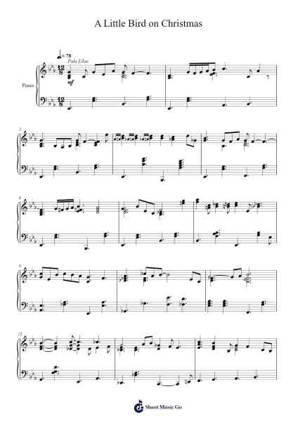 A Little Bird on Christmas Sheet Music by Toursbur-Arr.Shellay